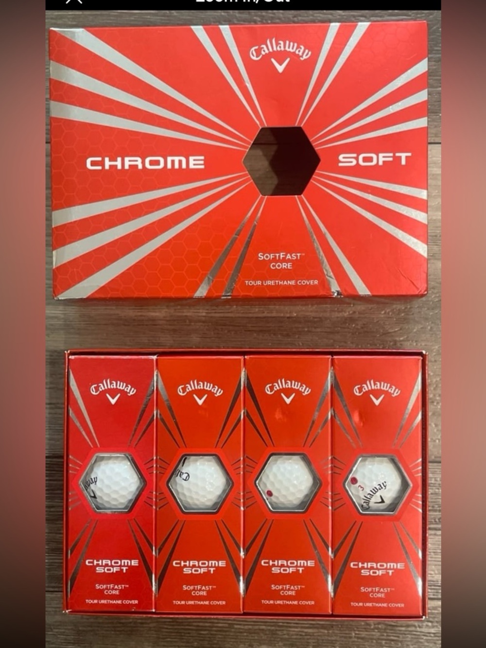 Callaway Chrome Soft Golf Ball Pack - Red and White